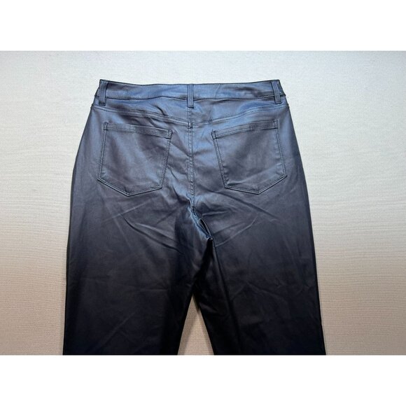 Susan Graver Women's Rayon Skinny Jeans Stretch Size 10 Dark Blue Solid Pockets - Picture 10 of 11